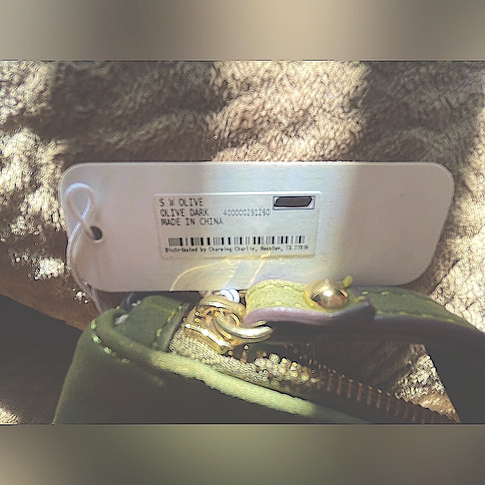 Wristlet Olive Green with Gold Accents — Charming Charlie - Picture 8 of 12